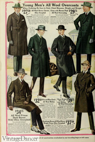 1920 men's belted coats