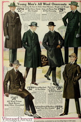 Young Men's 1920 coat varieties