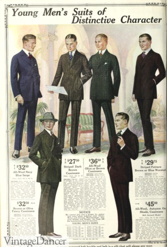 1920 Young men's suits, new colors