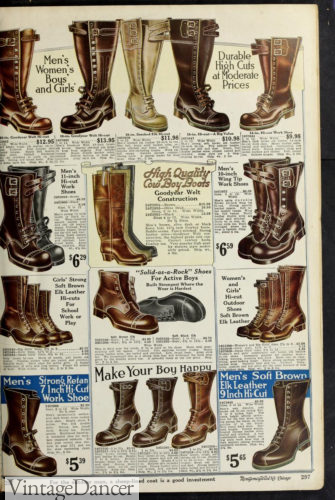 1920 men's work boots shoes