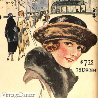 1920 all fur hat winter womens hat 