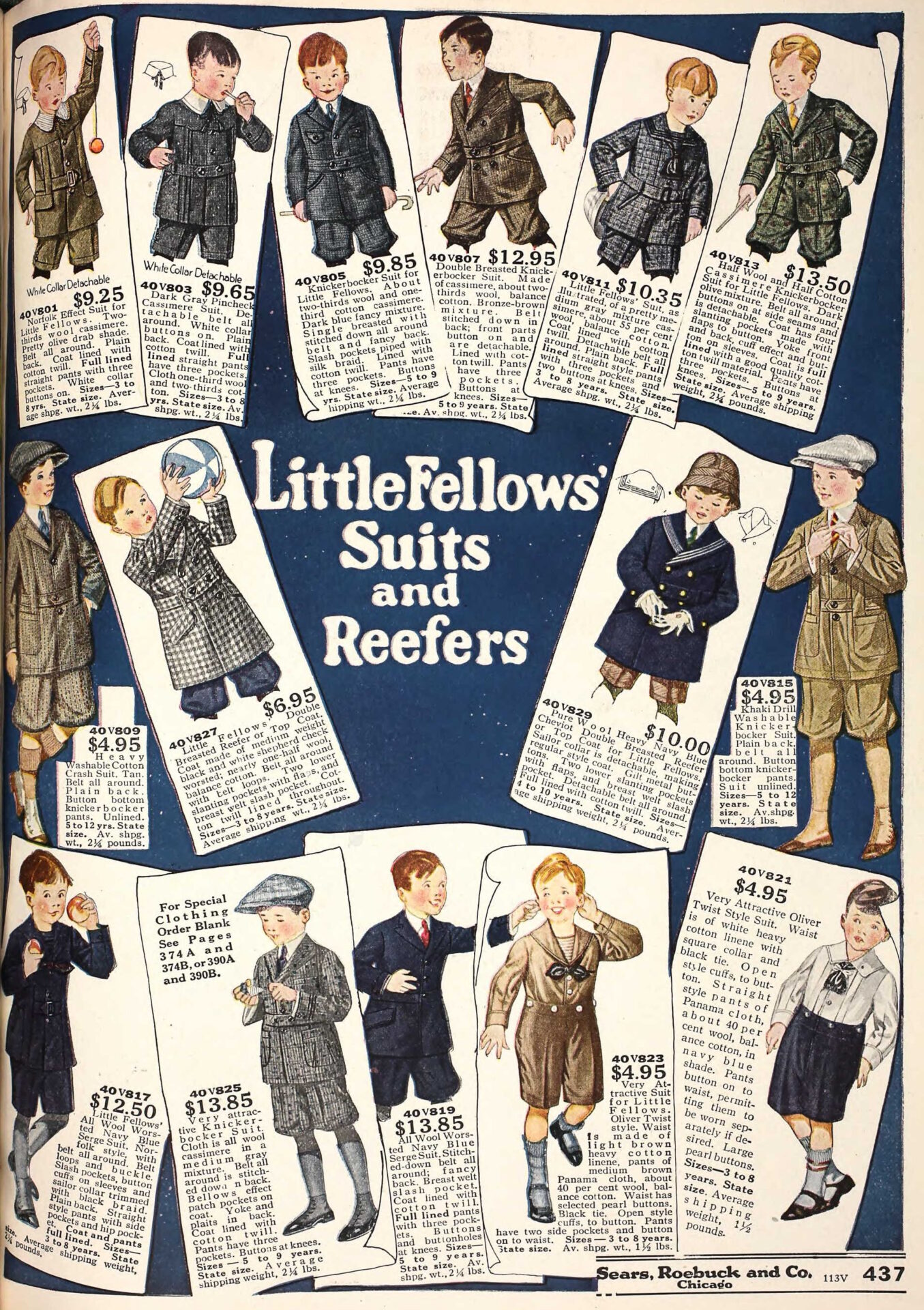 1920 toddler boy suit reefers