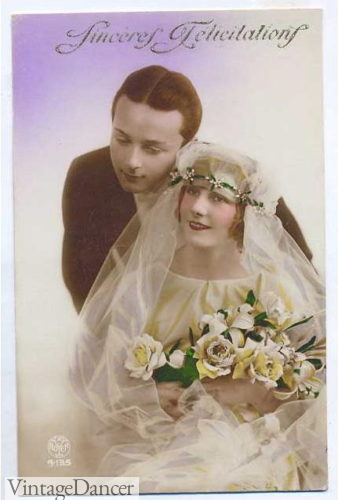 1920 Wreath Headpiece wedding photo color