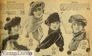 1920s Tam hat and scarves