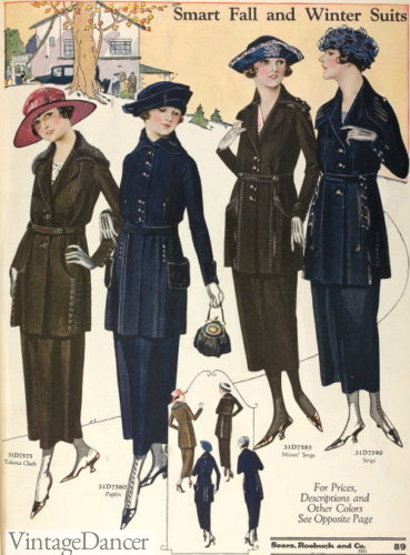 1920 womens suits in color fashion winter