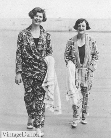 1920s Beach pajamas for the beach