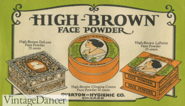 1920s black makeup face powder brand High-Brow