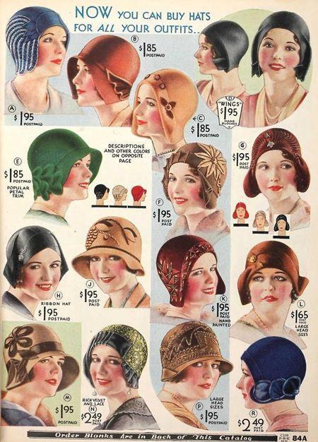 1920s Summer Cloche Hats 1928