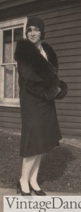 women in fur coat 1920s