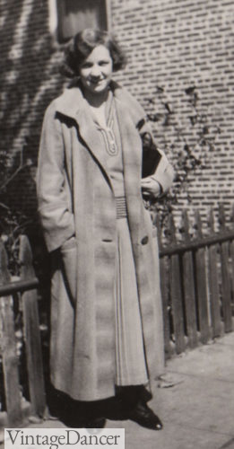 1920s Plaid single breasted coat