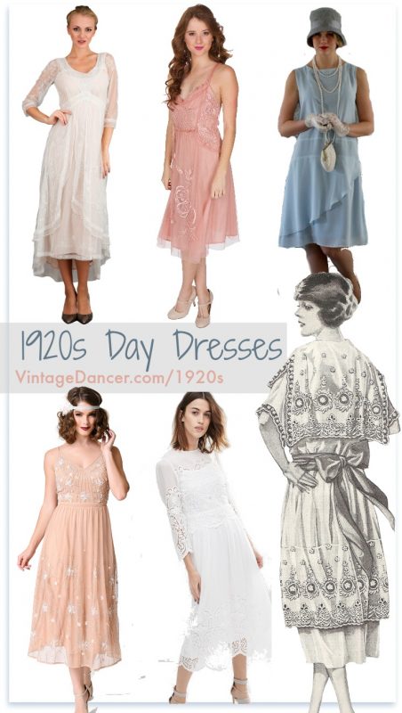 1920s Day Dresses, Tea Dresses, Garden Party Dresses