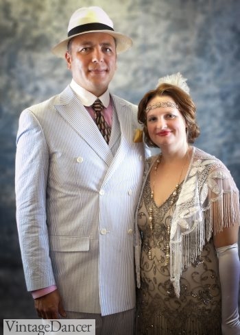 Wearing a Adrianna Papell gown that won me "best dressed" at a 1920s party.