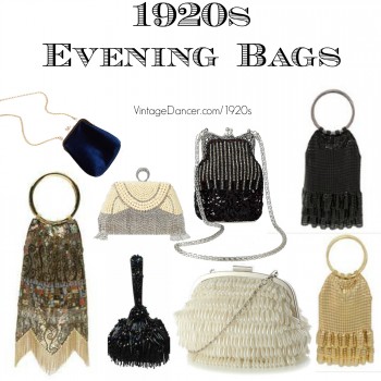 1920s inspired evening bags, flapper purses found at VvintageDancer com