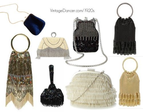 1920s style evening bags handbags purses flapper bags