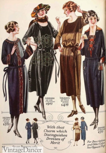 1920 fall dresses winter dresses at VintageDancer