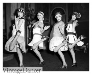 vintage 1920s flappers dancing