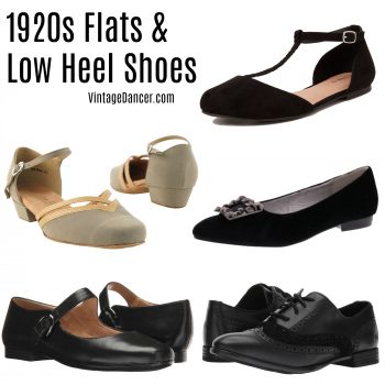 1920s Flats Shoes - T straps, Mary Janes, pumps, and oxfords