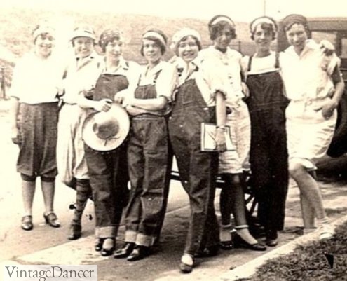 1920s Women working in a mix of overalls and breeches (knickers)