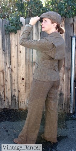 1920s outfit : tweed, plaid for fall winter women