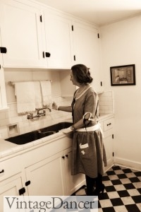 An original 1920s kitchen is the perfect backdrop for my house dress