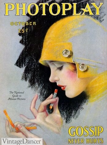 1920s makeup lips: The cupid's bow lips should look like a kissable pout without pursing your lips.