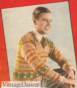 1920s fair isle sweater prince of wales