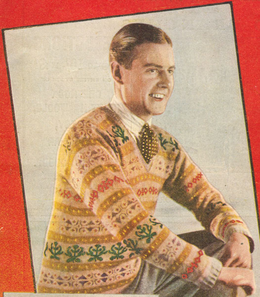 men's 1920s fair isle sweater prince of wales