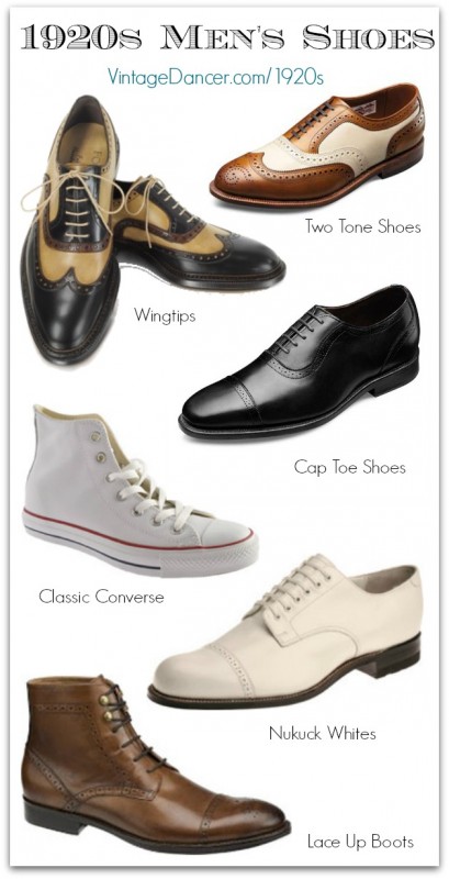 Buy 1920s style men's shoes. VintageDancer.com/1920s