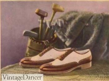 1920s two tone shoes- worn with suits and casual clothing equally