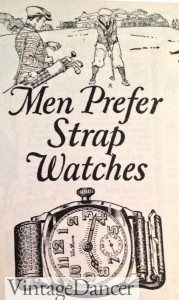 1920s mens watches 1927 Wrist "Strap" Watches Replaced Pocket Watches (Van Buren brand) 