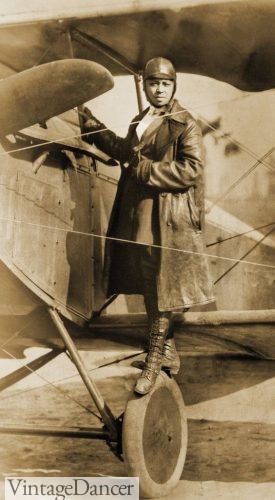 1920s female and black African Americanpilot