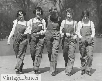 1920s Women in men's overalls