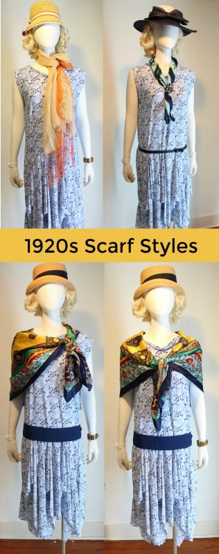 How to wear a 1920s scarf to dress up your dress. More tips at VinatgeDancer.com