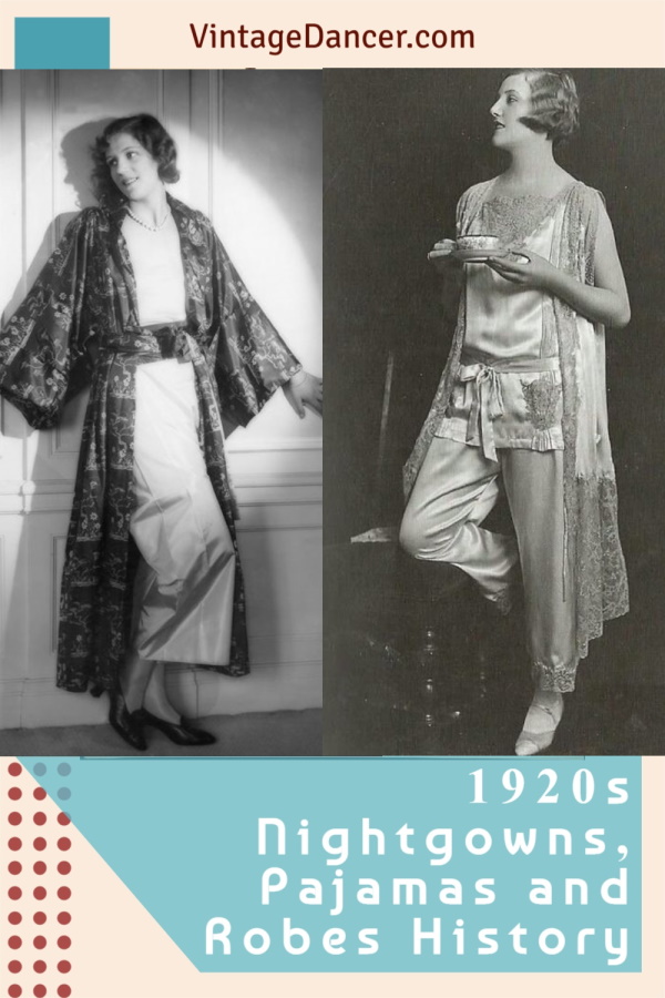 1920s Nightgowns, Pajamas and Robes History
