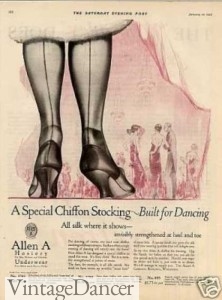 1920s seamed stockings ad