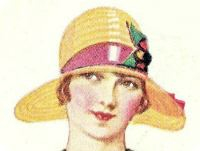 Straw and ribbon picture hat