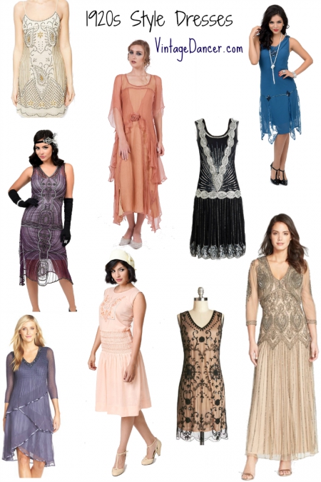 1920s dresses, 1920s style dresses. Find online at VintageDancer.com