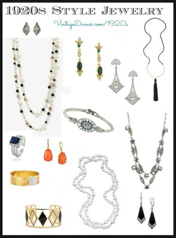 1920s Style Jewelry for Sale. learn and history and shop for new costume jewelry at VintageDancer.com