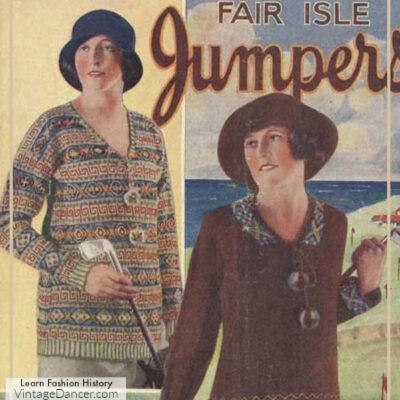 Ladies’ 1920s Sweaters and Cardigans History