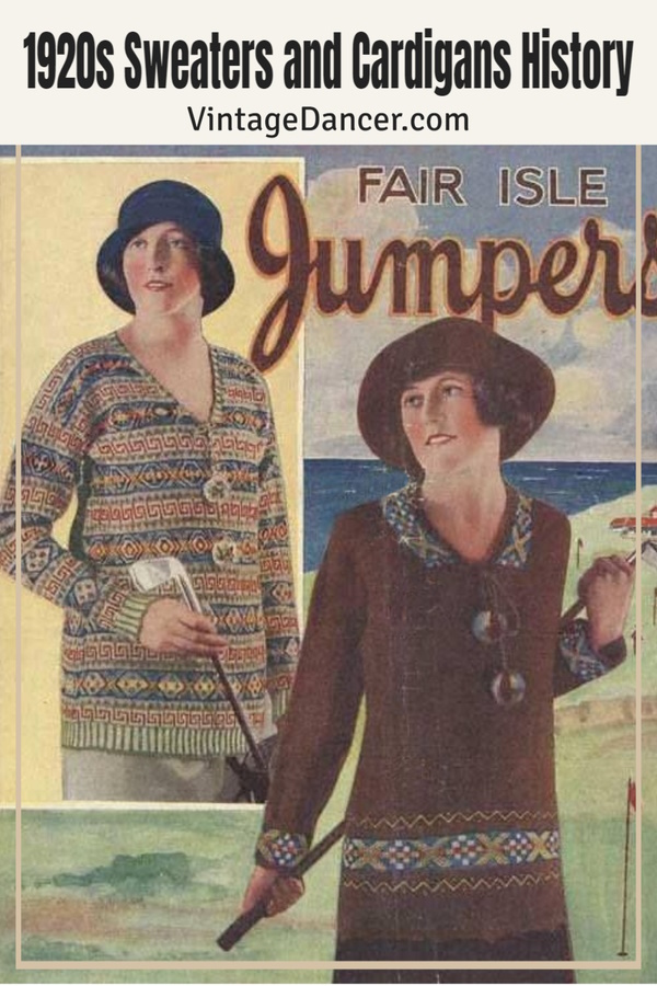 Ladies' 1920s Sweaters and Cardigans History