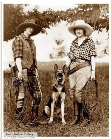 1920s western "cowgirls" cowboys women
