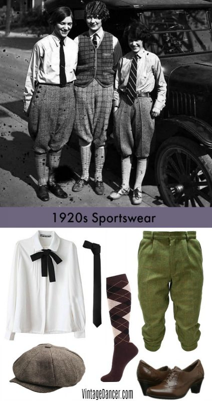 1920s Not-flapper clothing outfits- the sporty girl look. Find it at vintagedancer.com