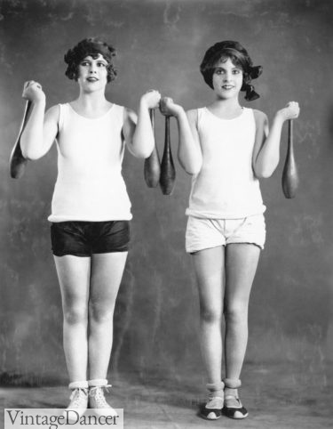 1920s shorts and ribbed tank top