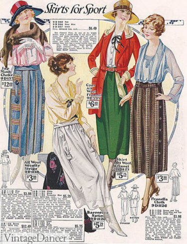 1922 spring and summer skirts