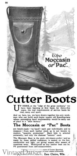 1921 hunter's moc boot 1920s shoes working class men