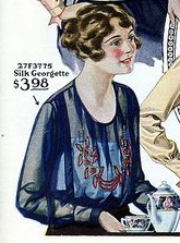 1921 sheer blouse, tucked in at VintageDancer