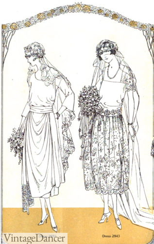 1920s wedding dress history bridal gowns 1921