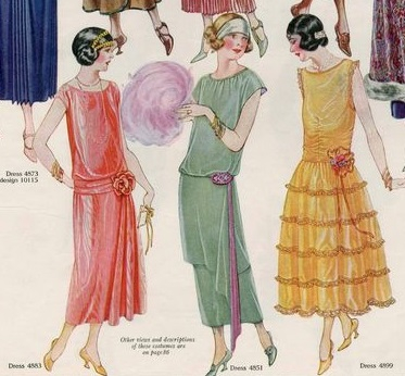 1920s women's evening fashion