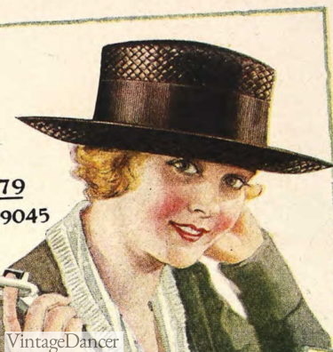 1920s straw hat boater hat early 20s hats 1921