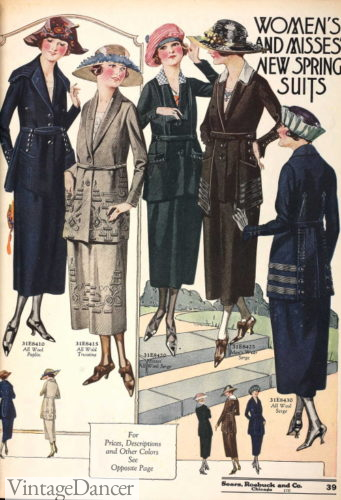 1920s ladies suits women colors